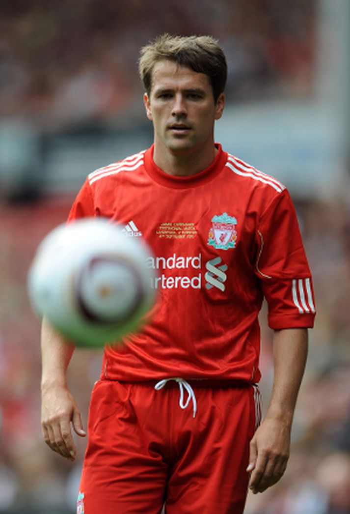 Michael Owen í Liverpool-treyjunni í dag.