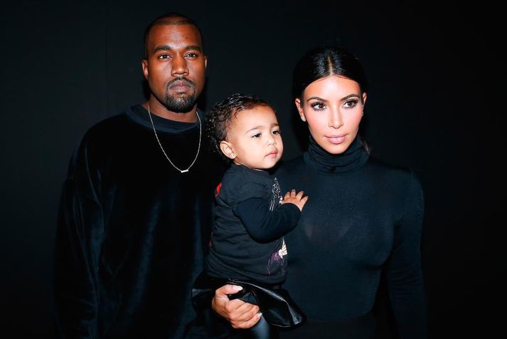 Kanye, Kim og North West.