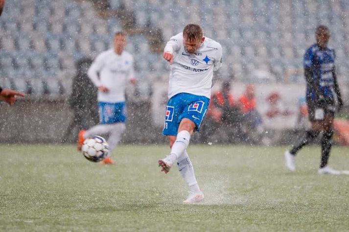 Ari Freyr lagði upp eina mark Norrköðing í 2-1 tapi í dag.