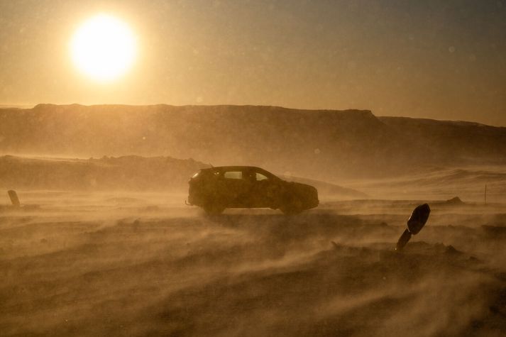 Hluta af Þjóðvegi 1 hefur verið lokað. Myndin er úr safni.