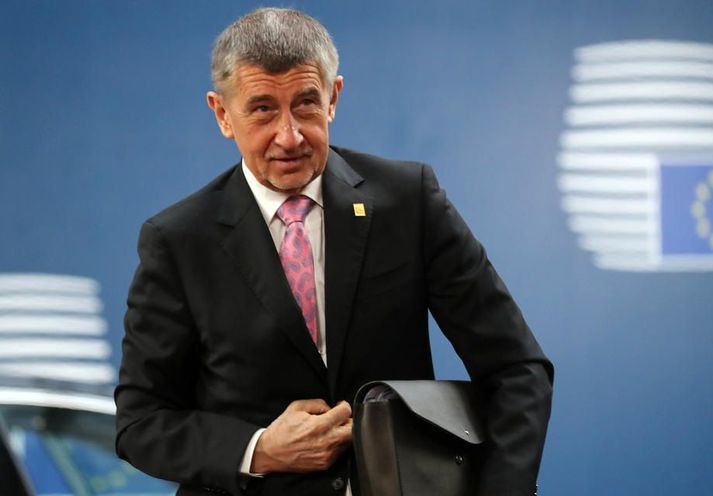 Andrej Babis, forsætisráðherra Tékklands, kynnti aðgerðirnar á fréttamannafundi í hádeginu.