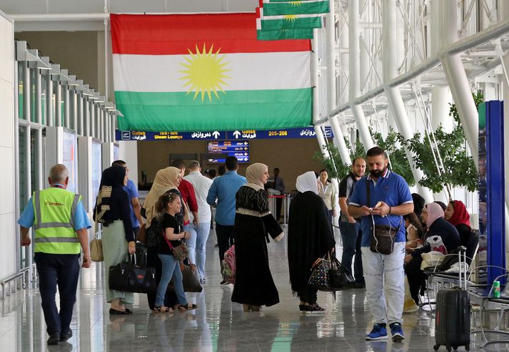 Búið er að loka fyrir flug til og frá flugvallarins í Erbil.