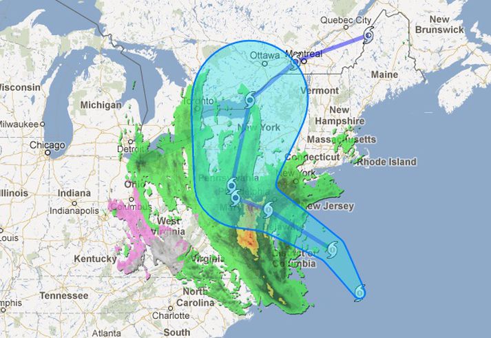 Fellibylurinn Sandy.