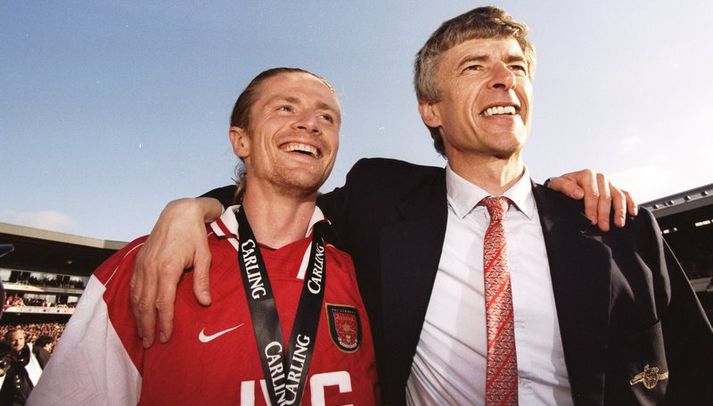 Emmanuel Petit og Arsene Wenger.
