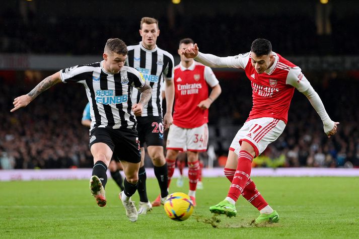 Arsenal og Newcastle skiptu stigunum á milli sín.