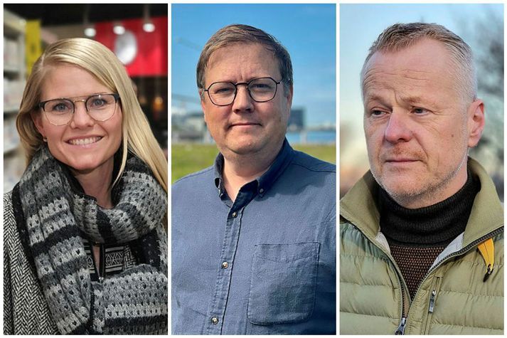 Ásta Sigríður Fjeldsted framkvæmdastjóri Krónunnar er með þrjár komma tvær milljónir á mánuði, Andri Þór Guðmundsson forstjóri Ölgerðarinner er með tæpar fimm. Breki Karlsson formaður Neytendasamtakanna (fyrir miðju) kallar eftir útskýringum á slíkum launum hjá stjórnum fyrirtækjanna.