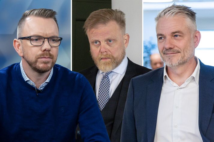 Ragnar Þór Ingólfsson formaður VR, Ásgeir Jónsson seðlabankastjóri og Aðalsteinn Leifsson fyrrverandi ríkissáttasemjari