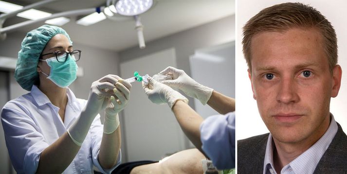 Örvar er sérmenntaður í krabbameinslækningum en er ekki á leið heim að öllu óbreyttu.