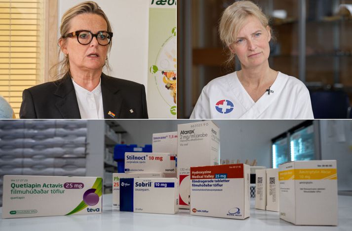 María Heimisdóttir landlæknir segir vísbendingar um að í auknum mæli sé verið að nota önnur lyf en hefðbundin svefnlyf við svefnvanda. Hildur Þórarinsdóttir lyf- og öldrunarlæknir segir slík lyf líka hafa aukaverkanir líkt og hefbundin svefnlyf. 