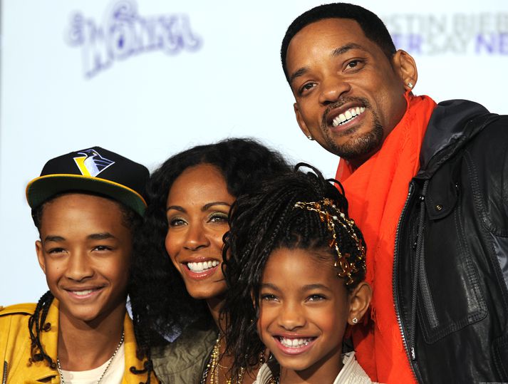 Jayden Smith, Jada Pinkett Smith, Willow Smith og Will Smith.
