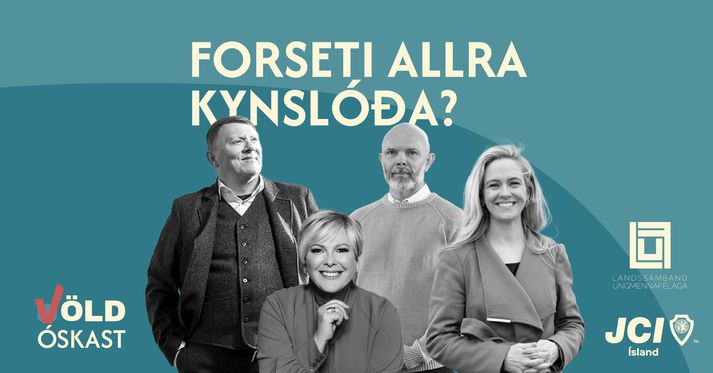 Baldur Þórhallsson, Halla Hrund Logadóttir, Halla Tómasdóttir og Jón Gnarr mætast í pallborðinu.