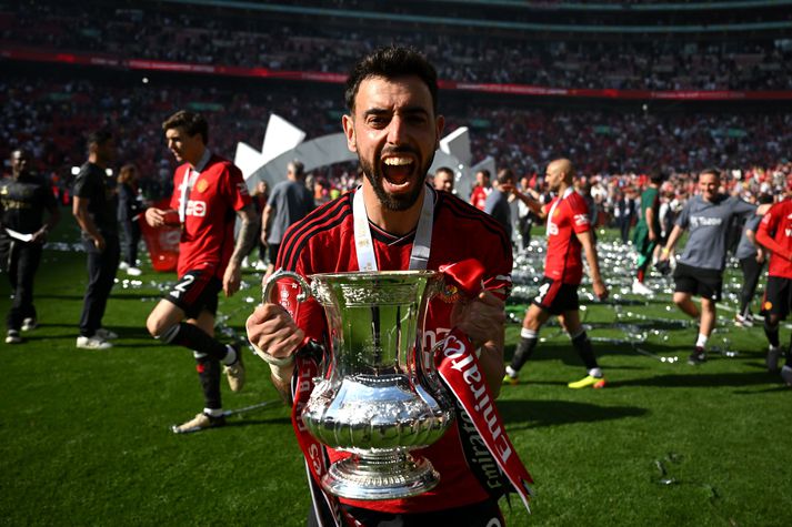 Bruno Fernandes fagnar vel og innilega.