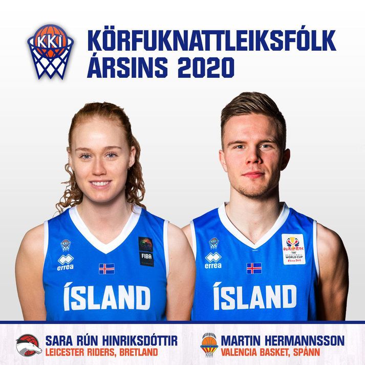 Sara Rún Hinriksdóttir og Martin Hermannsson áttu bæði flott ár.