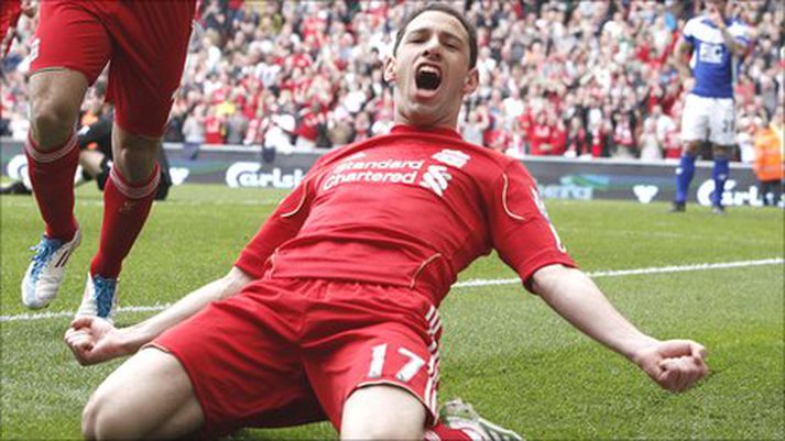 Maxi Rodriguez gerði þrennu fyrir Liverpool í dag. Mynd. / Getty Images