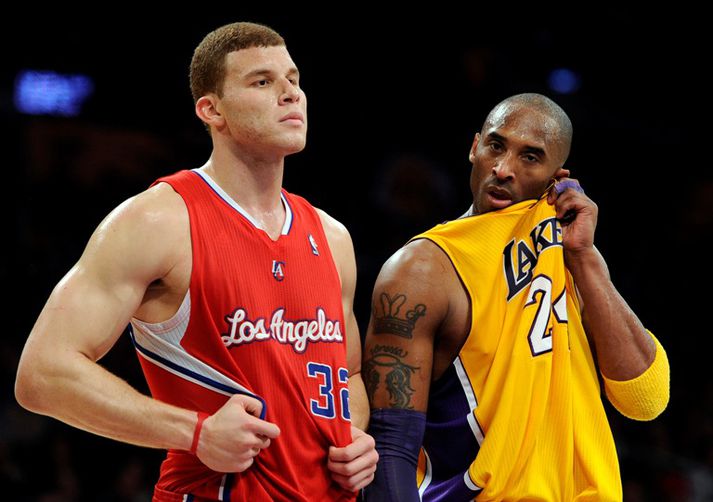 Blake Griffin og Kobe voru í sviðsljósinu í nótt.