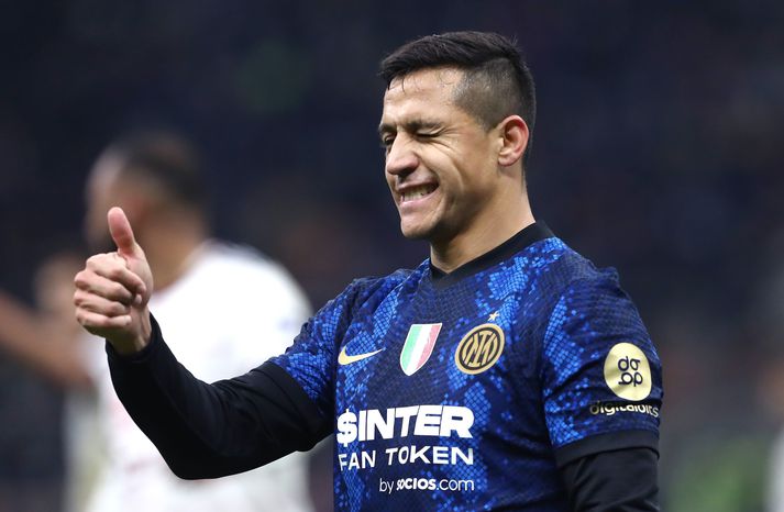 Alexis Sanchez skoraði annað mark Inter í kvöld.