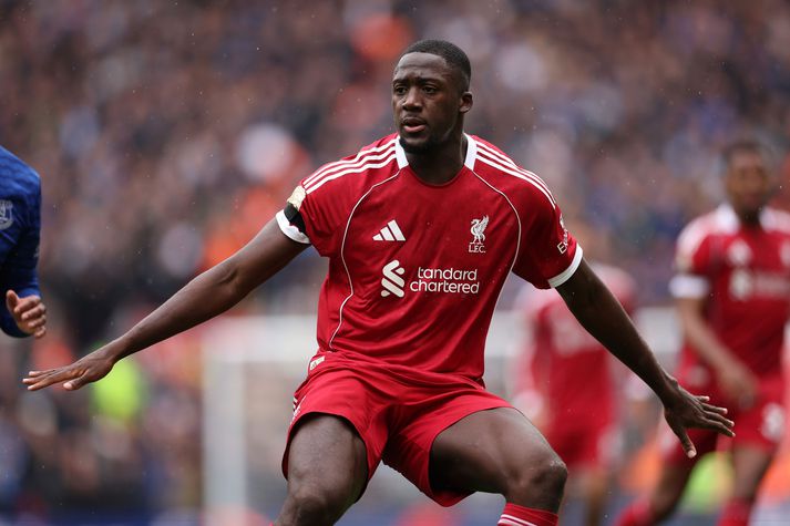 Ibrahima Konaté gat ekki tekið þátt í síðasta leik Liverpool og verður ólíklega með á morgun. 