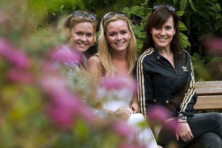 Þríeykið Nína Dögg, Unnur Ösp og Selma Björns taka þátt í Reykjavíkurmaraþoninu fyrir Unicef. fréttablaðið/HAG
