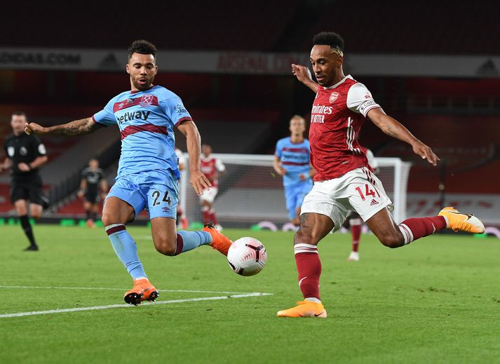Pierre-Emerick Aubameyang og félagar í Arsenal eru í B-riðli Evrópudeildarinnar ásamt Rapid Vín, Molde og Dundalk.