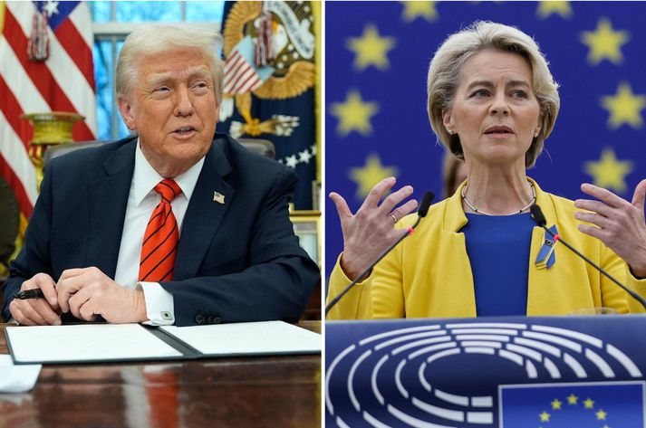 Donald Trump Bandaríkjaforseti hefur hótað tollum á fjölda ríkja. Ursula von der Leyen, forseti framkvæmdastjórnar Evrópusambandsins, hefur sagt að ESB muni vernda hagsmuni ríkja sinna.