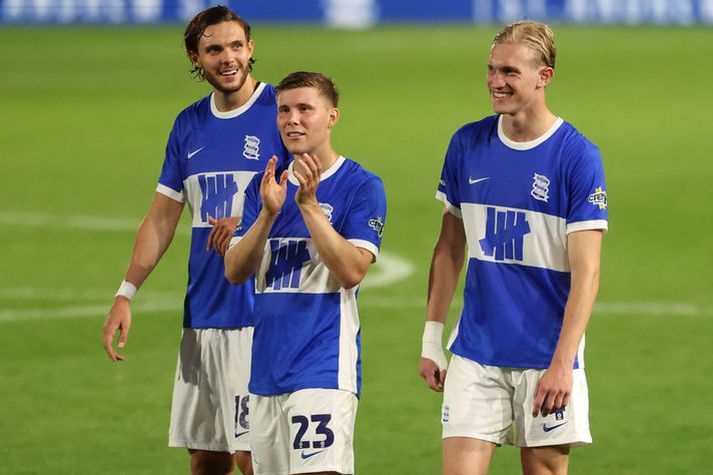 Willum Þór og Alfons Sampsted gengu báðir til liðs við Birmingham síðasta sumar. 