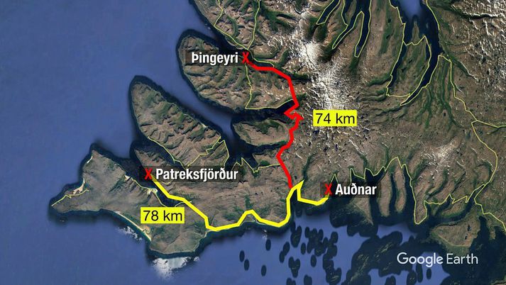 Bærinn Auðnar er í Vesturbyggð en þaðan er 78 kílómetra akstur með börnin í skóla á Patreksfirði. Styttra er til Þingeyrar, 74 kílómetrar. Ef skólinn á Birkimel væri starfandi væri 38 kílómetra akstur þangað frá Auðnum.