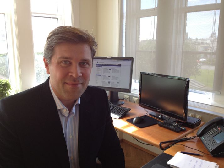 Bjarni Benediktsson, fjármálaráðherra, á skrifstofu sinni.