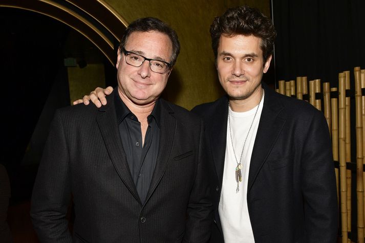 Vinirnir Bob Saget og John Mayer.