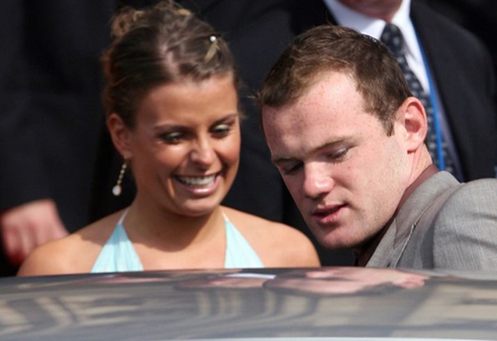 Wayne Rooney og coleen, eiginkona hans.