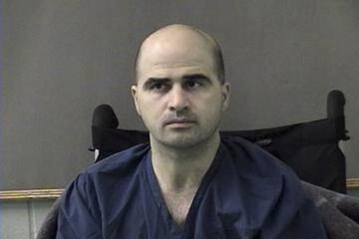 Nidal Hasan, starfaði sem læknir hjá bandaríska hernum áður en hann skaut félaga sína til bana.