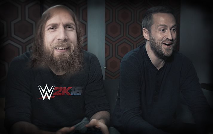 Fjölbragðaglímukappinn Daniel Bryan aka Sverrir Bergmann og Ólafur Þór Jóelsson.