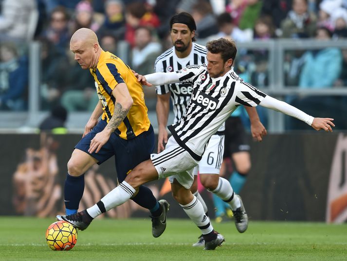 Emil í leik gegn Juventus.