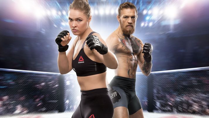 Ronda Rousey og Connor McGregor.