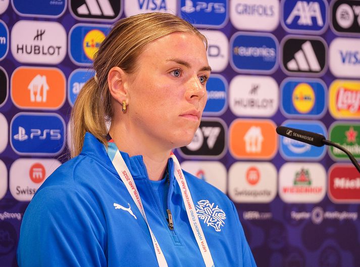 Ingibjörg Sigurðardóttir segir leikmenn hafa verið sammála um að æfa frekar í Thun en að taka æfingu á Wankdorf-leikvanginum í Bern.