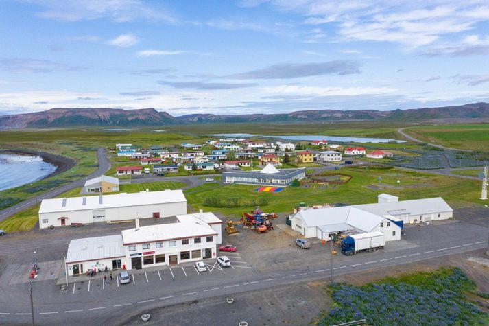 Pósthúsið á Kópaskeri hefur verið til húsa við Bakkagötu (niðri til vinstri).