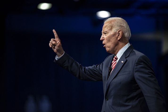 Biden er ansi sigurstranglegur í forvali Demókrataflokksins.