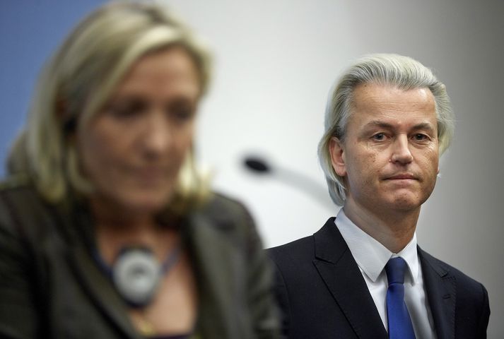 Le Pen leiðir frönsku Þjóðfylkinguna og Wilders Frelsisflokkinn í Hollandi.