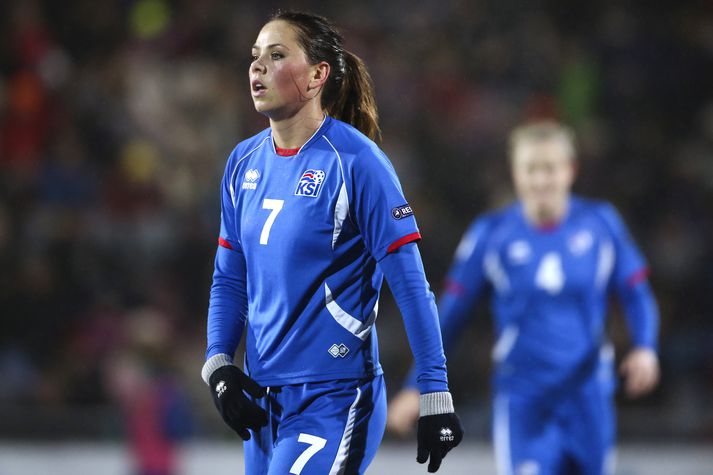 Sara Björk í leik með Íslandi á sínum tíma.