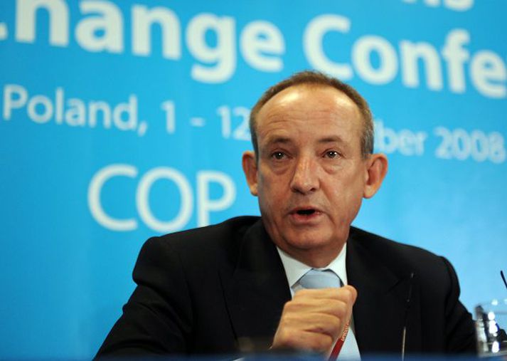 Yvo de Boer framkvæmdastjóri rammasamnings Sameinuðu þjóðanna um loftslagsbreytingar segir Kínverja ætla að taka forystuna.nordicphotos/AFP