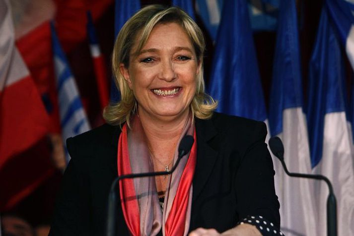 Marine le Pen
Keppir við Sarkozy og Hollande.