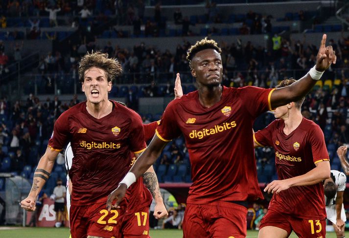 Tammy Abraham skoraði eina mark leiksins þegar Roma lagði Udinese í ítalska boltanum í kvöld.