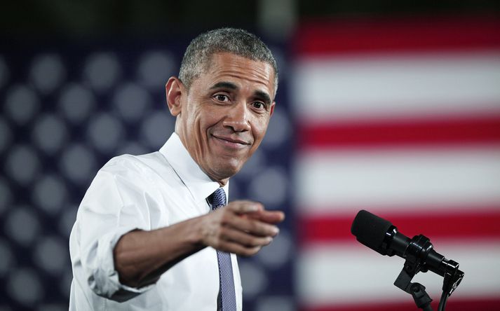 Barack Obama var léttur sem gestur í þættinum Full Frontal.