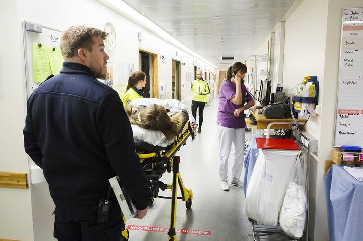 Flestir sem leituðu á bráðadeild hafi leitað þangað vegna hálkuslysa og áfengisneyslu. Myndin tengist fréttinni ekki beint.