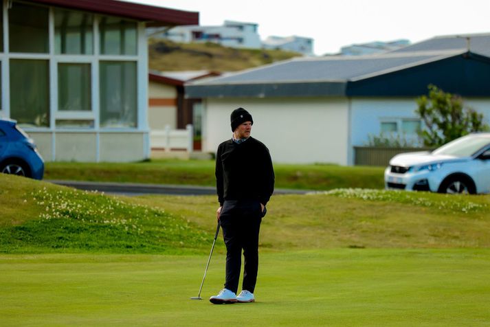 Birgir Guðjónsson leiðir mótið eftir skrautlegan, en frábæran, hring í dag.