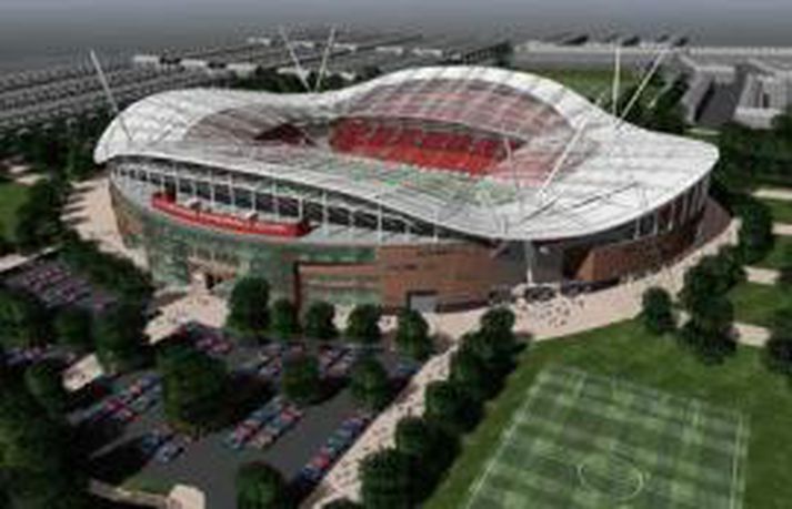 Hér gefur að líta líkan af nýja heimavelli Liverpool á Stanley Park sem að öllum líkindum verður tekinn í notkun á næstu árum