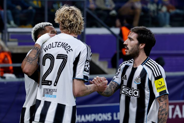 Umdeilanlegt er hvort Nick Woltemade eða Sandro Tonali hafi skorað fyrsta markið.