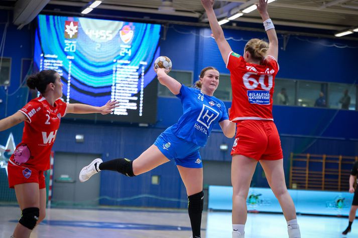 Frá leik Stjörnunnar og Hauka í Olís deild kvenna í handbolta