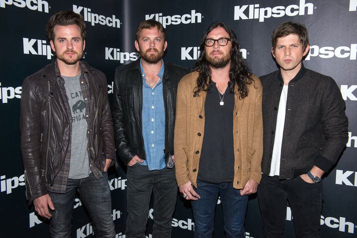 Kings of Leon í hlustunarpartý í New York 2013.