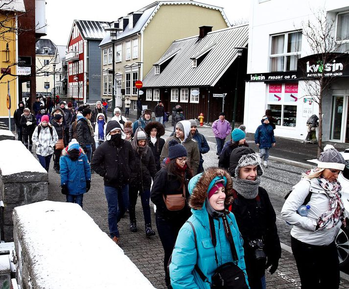 Ísland meðal þeirra ríkja sem hafa hæsta hlutfall ferðamanna á íbúa.