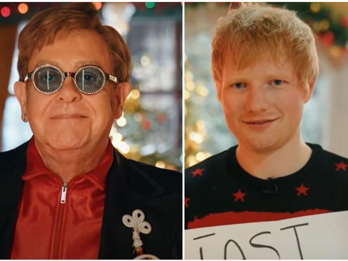 Elton John og Ed Sheeran gefa út jólalag á föstudag.